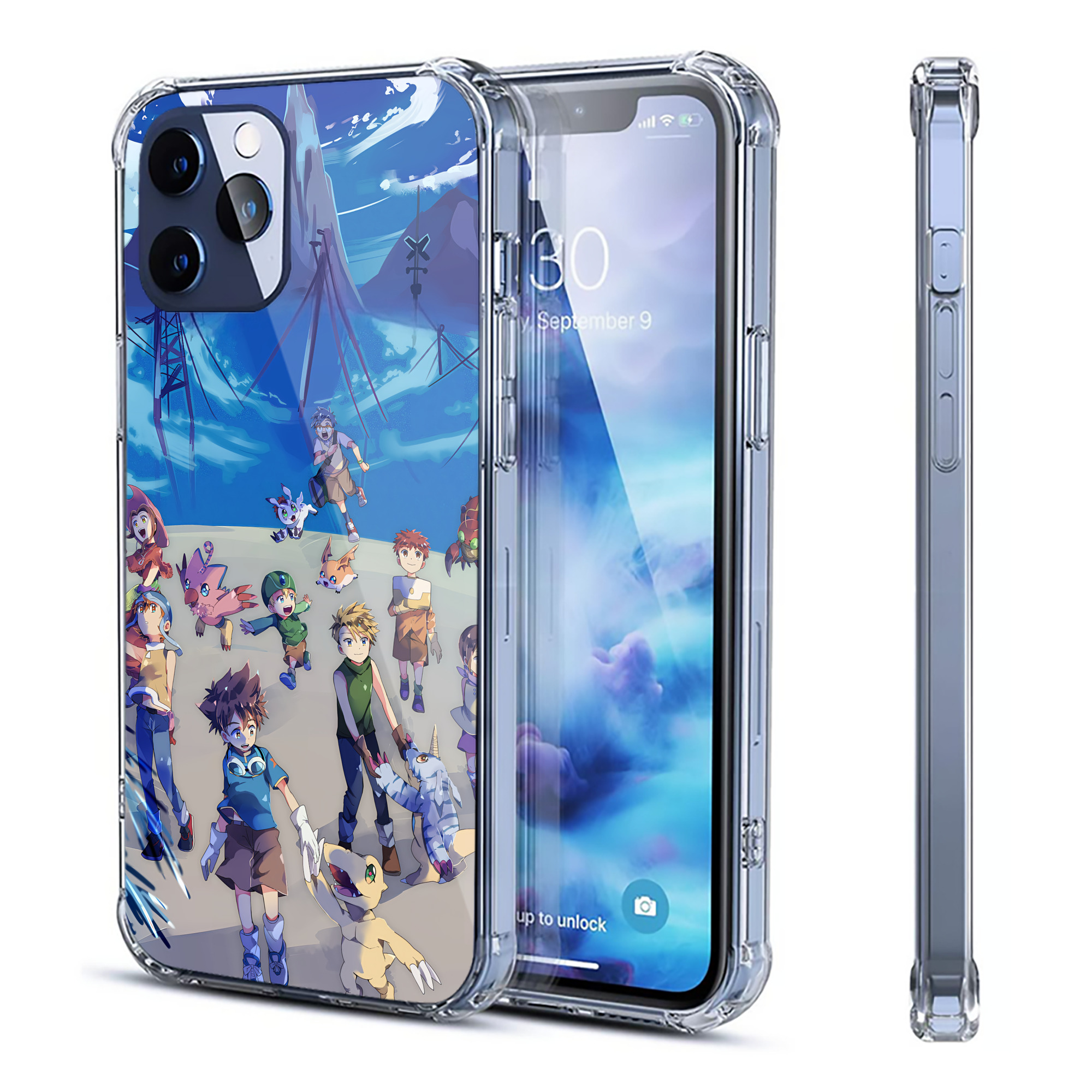 （画像用） Digimon デジタルモンスター/デジモン 【iPhone 12シリーズ対応】透明スマホケース（クリアソフトケース）